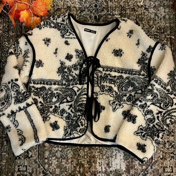 New Sherpa French tie front cardigan sweater pattern - Picture 2 of 9